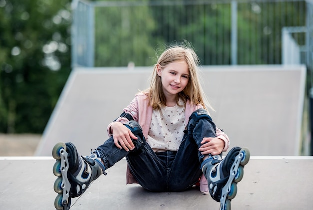 Girl roller skater