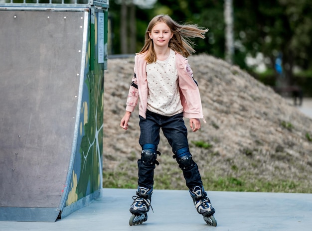 Girl roller skater