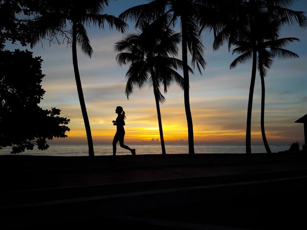 Girl running on the beach