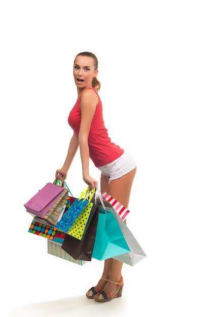 Girl on shopping.