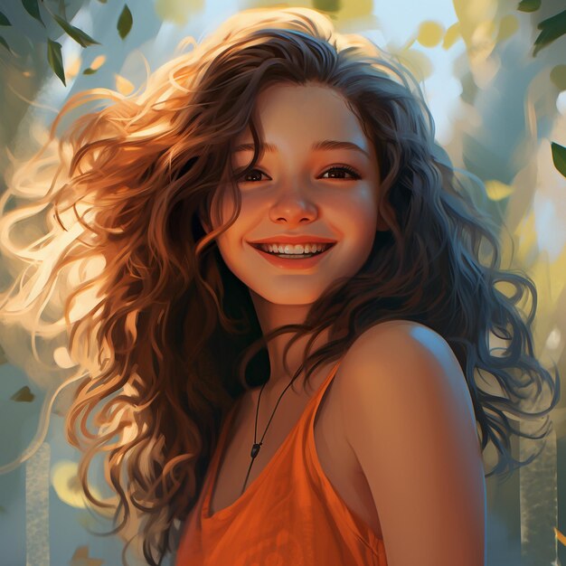 Girl smiling background