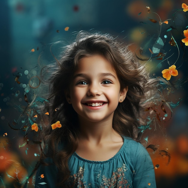 Girl smiling background