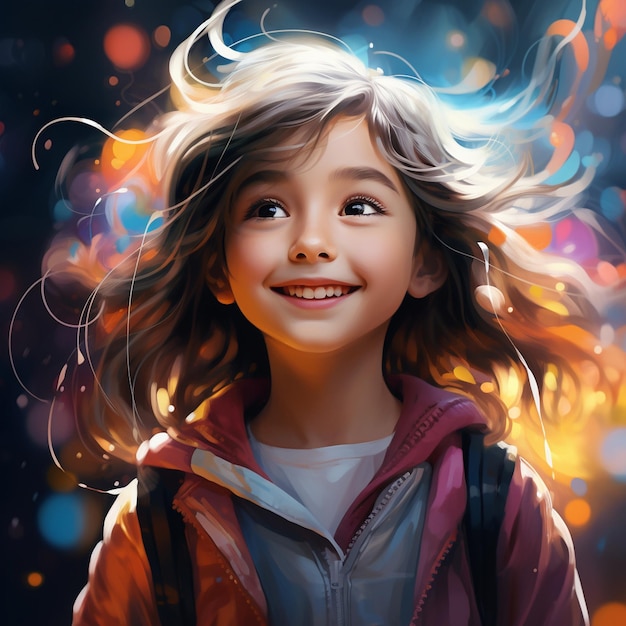 Girl smiling background