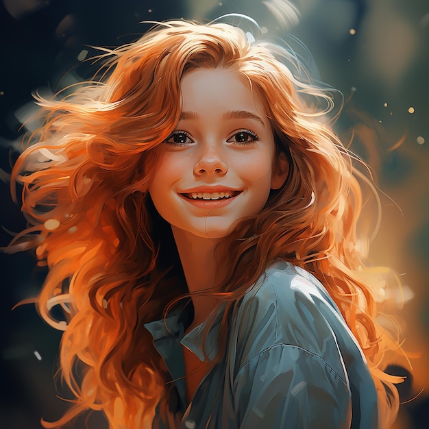 Girl smiling background