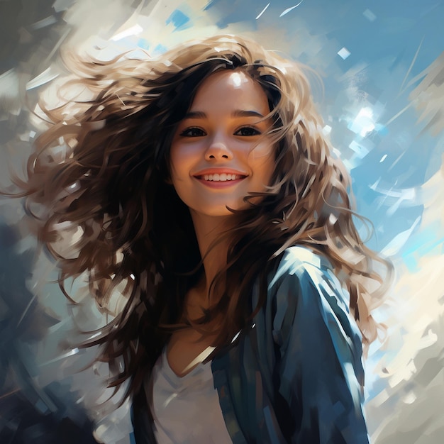 Girl smiling background