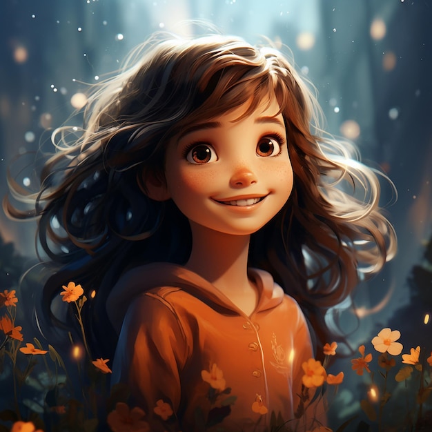 Girl smiling background