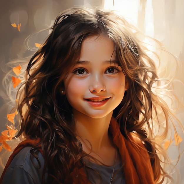 Girl smiling background