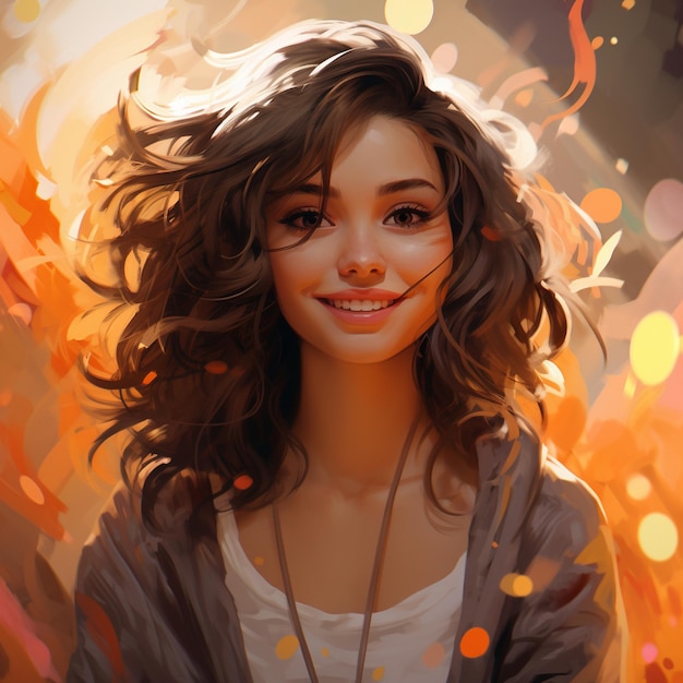 Girl smiling background
