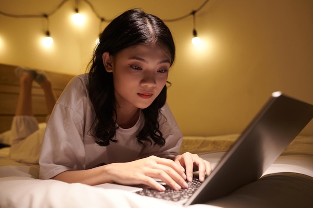 Girl Studying Late at Night