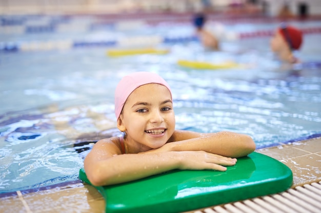 Girl in swimming pool