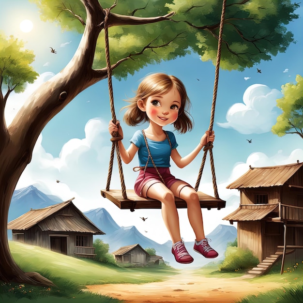 girl on a swing