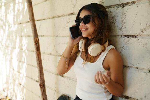 Girl Talking on Phone with Friend