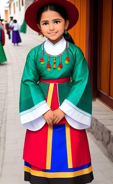 Photo a girl in a traditional korean dress