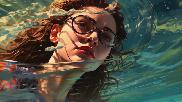 Girl underwater