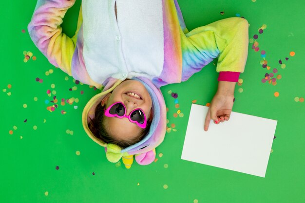 girl in unicorn costume portrait