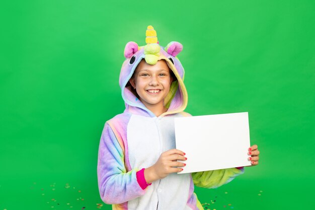 girl in unicorn costume portrait