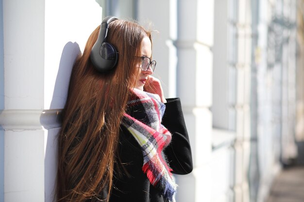 Girl on a walk in sunny weather