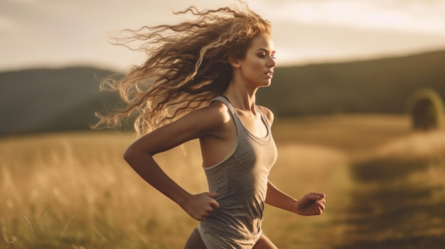 Girl walking on Track HD 8K wallpaper Stock Photographic Image