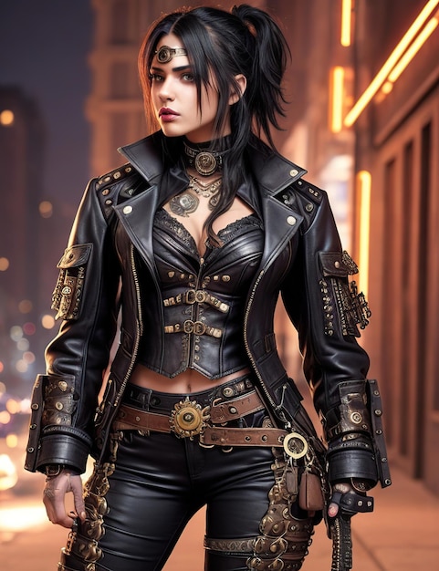 girl warrior steampunk clothing streetwear aesthetic