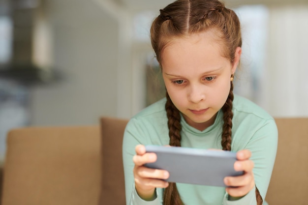 girl watching short videos