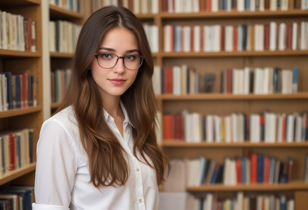 a girl wearing glasses and a shirt