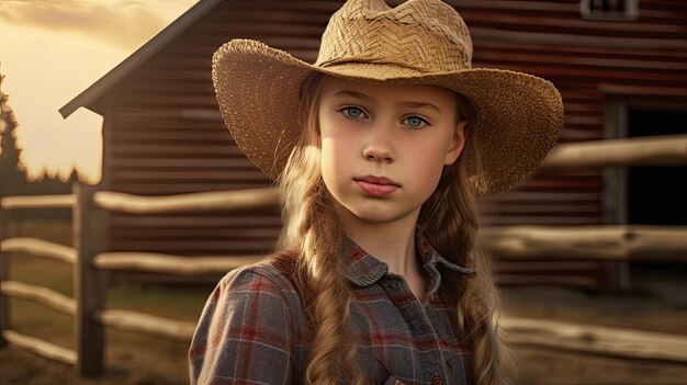 a girl wearing a hat