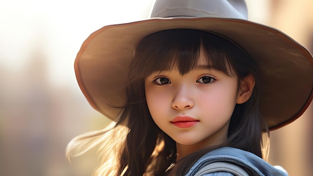 a girl wearing a hat