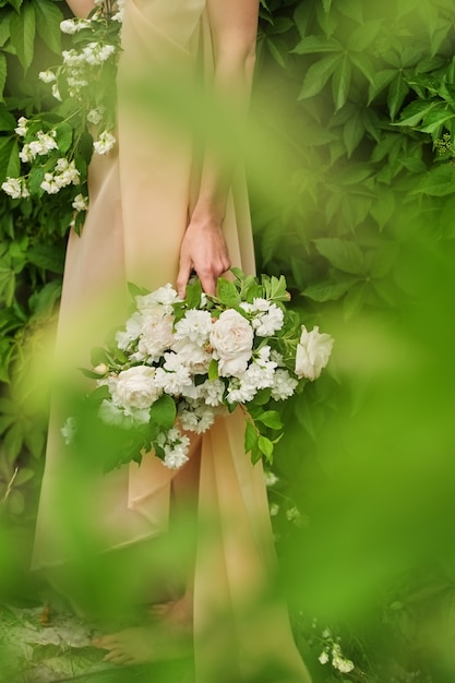 girl wearing a romantic pink dress