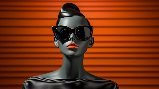 Girl wearing sunglasses illustration