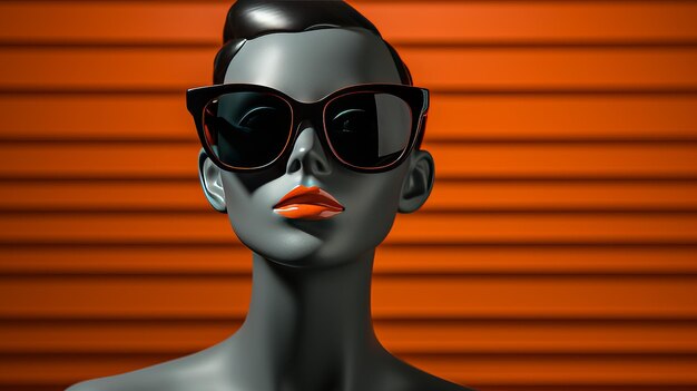 girl wearing sunglasses illustration