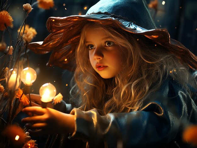 girl witch HD 8K wallpaper Stock Photographic Image