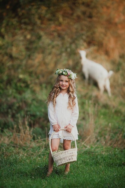 Girl with basket