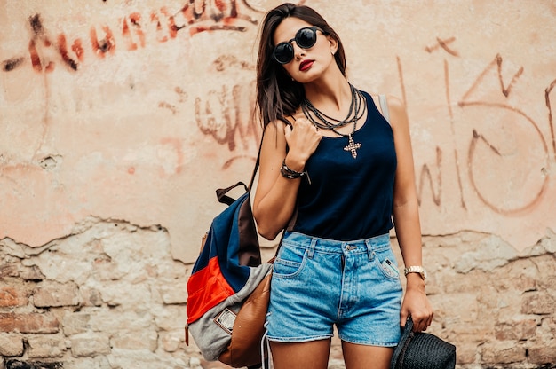 girl with black hat