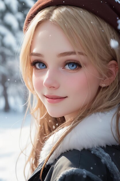 Девушка с голубыми глазами.