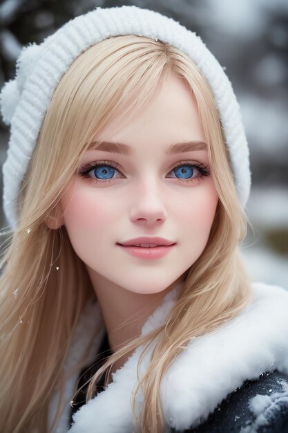파란 눈의 소녀