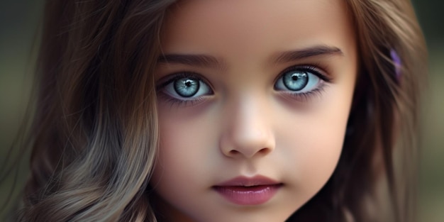 A girl with blue eyes