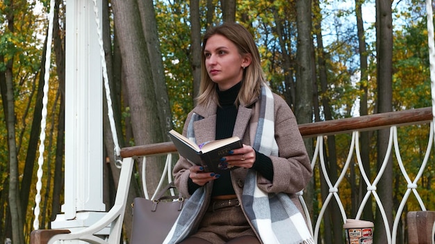 Girl with a book in her hands