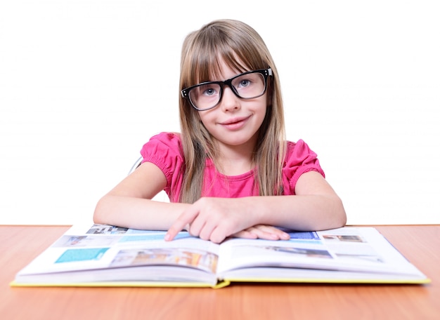 Girl with book.