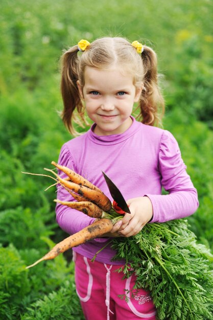 Girl with carrot