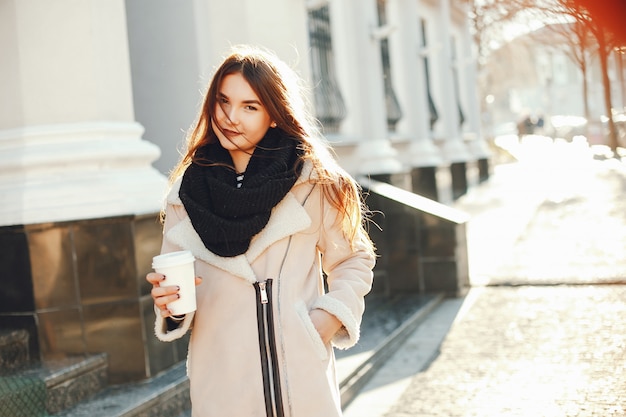 Girl with coffee