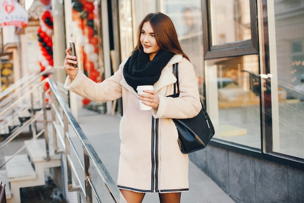 Girl with coffee