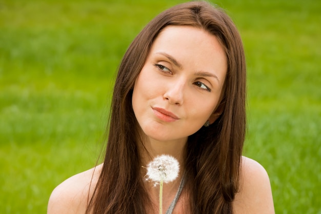 Girl with dandelion