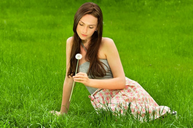 Girl with dandelion