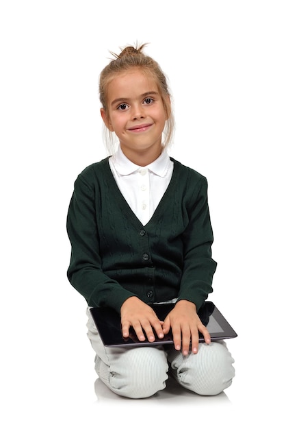 Girl with digital tablet