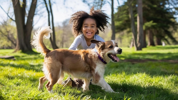 Girl with dog