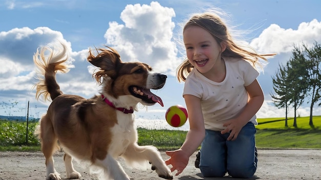 Girl with dog