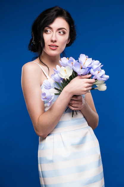 Girl with flowers