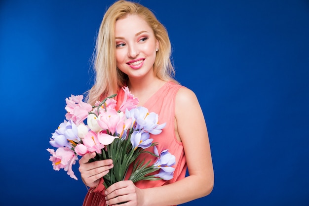 Girl with flowers