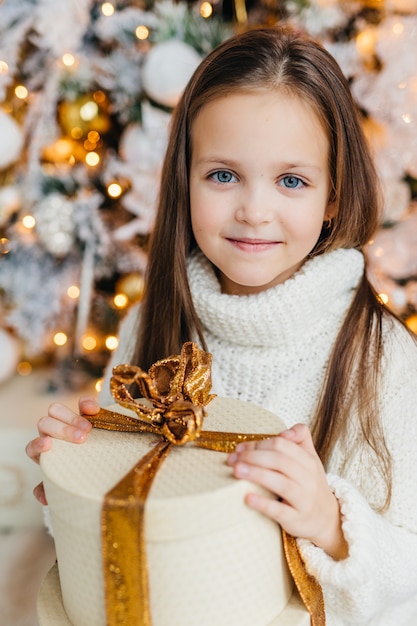 Girl with gift box