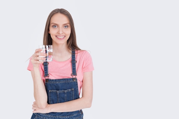 Girl with glass of water